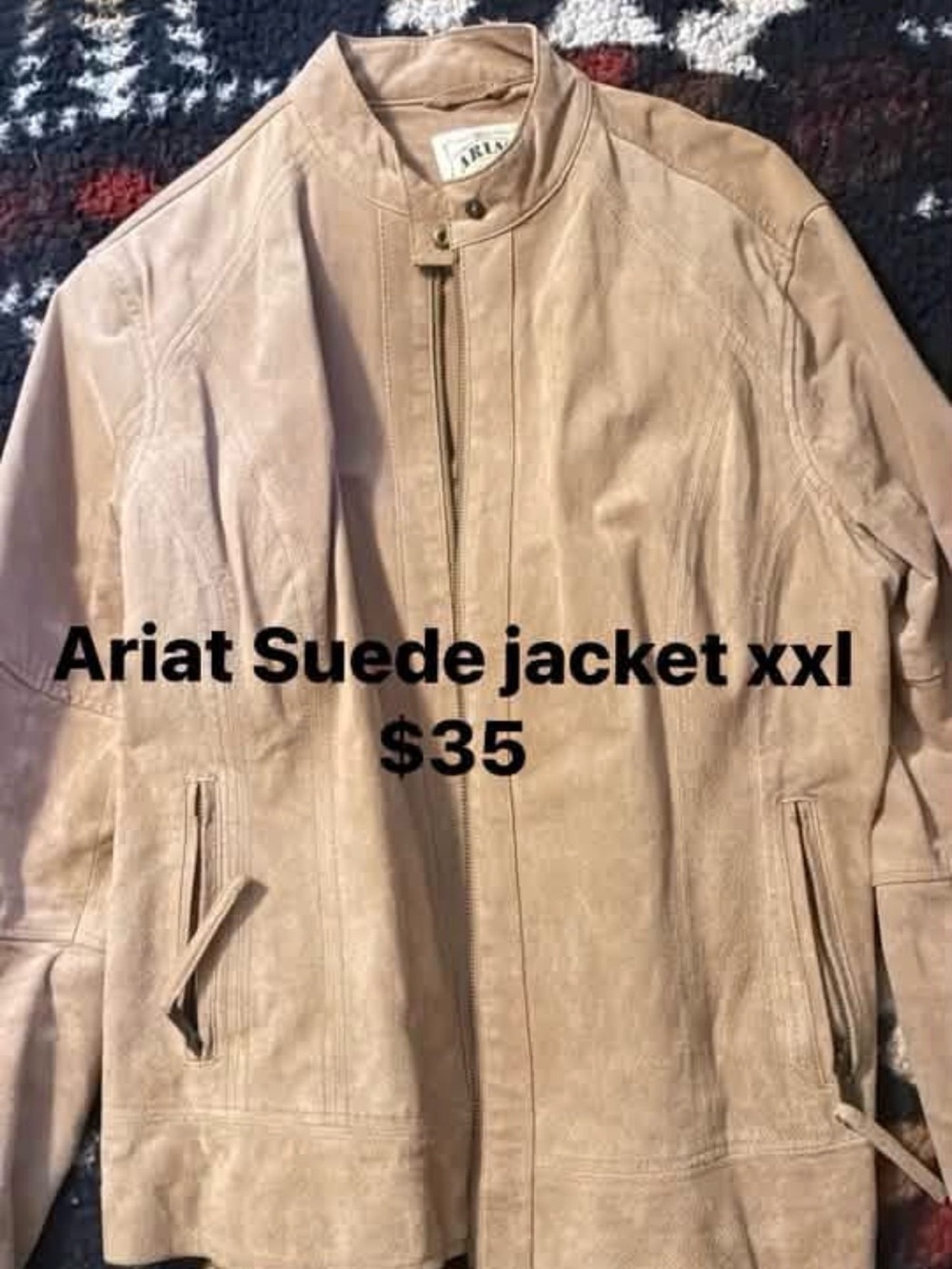 Ariat Men's Suede Jacket - Light Brown